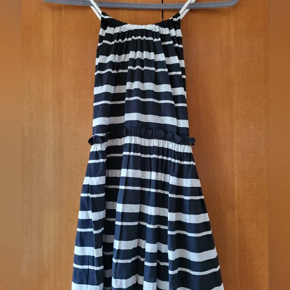 Jonathan Simkhai Swim Maxi Stripe Dress with nautical halter straps